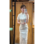 高级感绣花国风改良旗袍日常可穿素雅年轻款 女复古民国风连衣裙