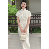 日常可穿小个子中长款 旗袍2025新款 少女新中式 改良年轻款 裙子 夏季