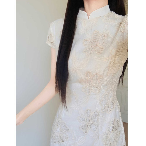 【绻雪】旗袍2025新款改良版中式连衣裙高端年轻少女气质连衣裙