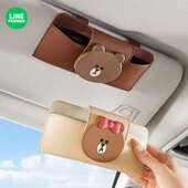 适用于车载眼镜夹汽车遮阳板收纳神器多功能创意卡通太阳镜卡片票