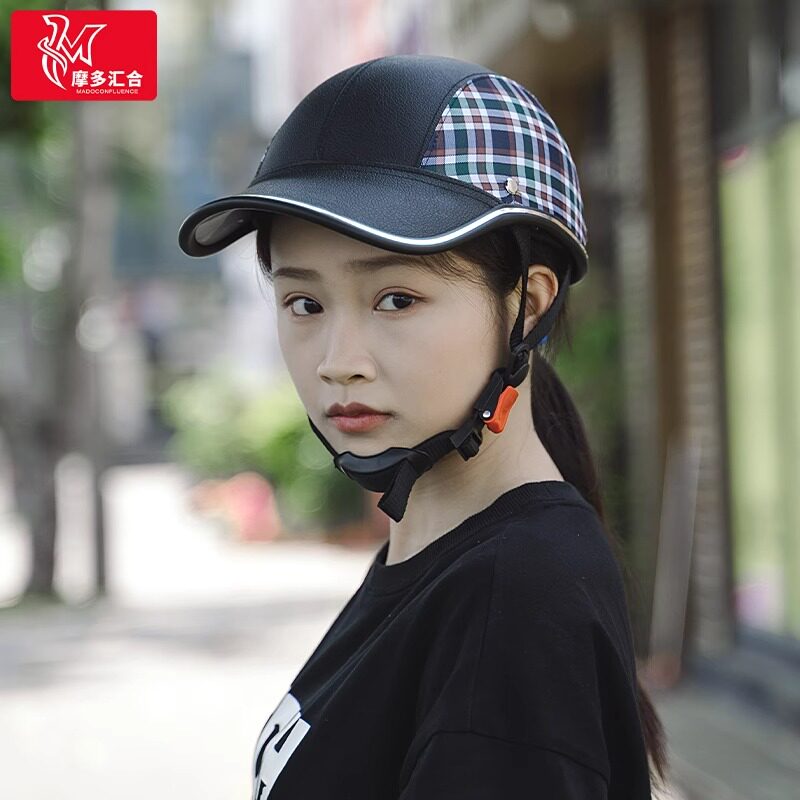 骑行头盔夏天半盔自行车鸭舌帽盔图片