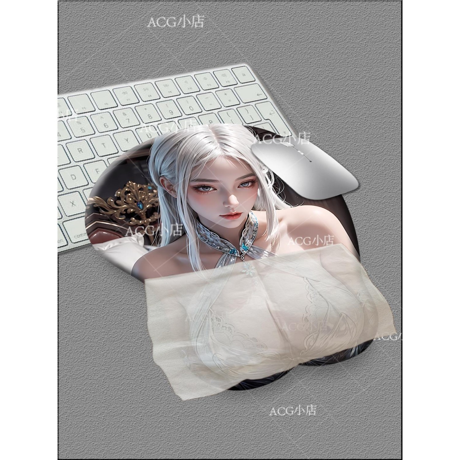 鼠标垫成人3D立体护腕硅胶鼠标垫二次元动漫游戏禁欲系永劫无间季