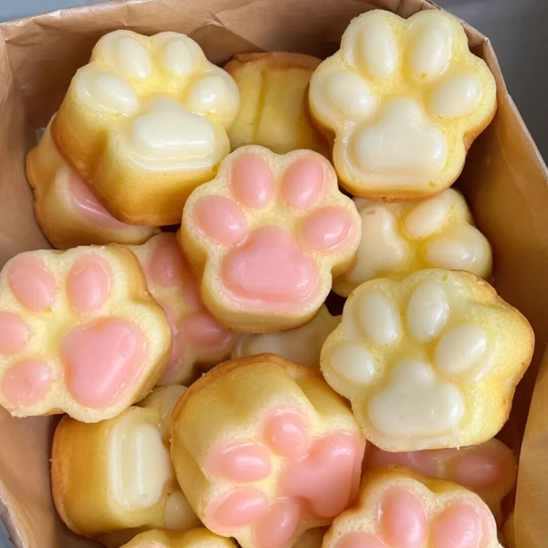 a1零食研究所】超可爱Q弹猫爪布丁蛋糕学生居家儿童休闲零食面包