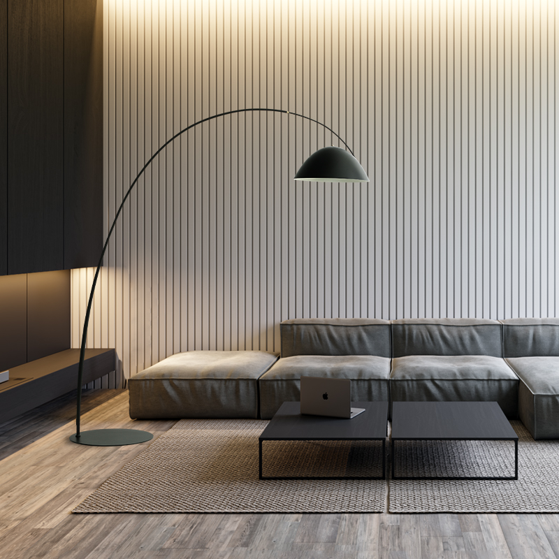 北欧客厅卧室沙发旁钓鱼灯落地灯