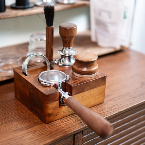 压粉底座收纳底座实木多孔位