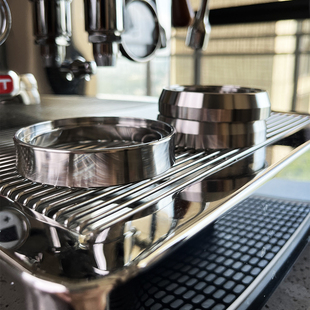 外卡式304不锈钢咖啡机接粉环接粉器防飞粉54mm铂富878百胜图58mm