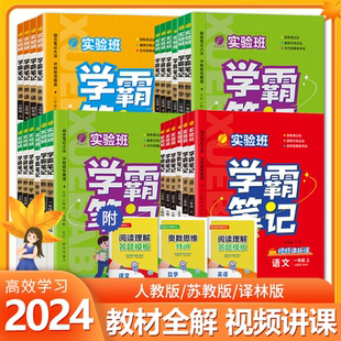 2024秋新版春雨实验班学霸笔记小学课堂笔记一二三四五六年级上册下册语文数学英语全套人教版同步课本讲解教材全解读随堂笔记