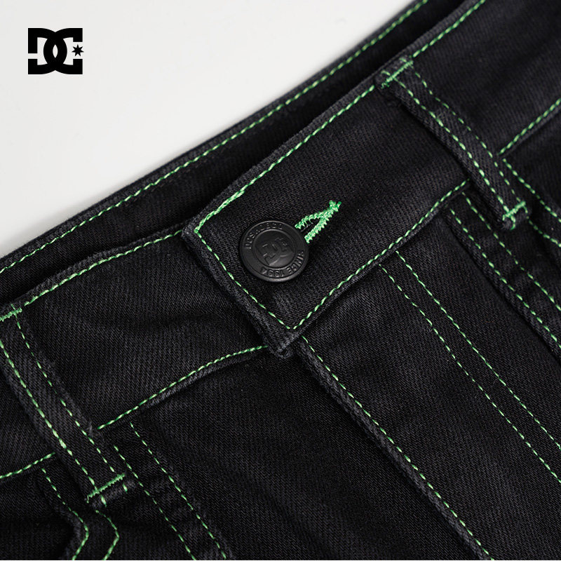 DCSHOES 정통 봄 트렌디 레트로 여성 대비 색 바느질 디자인 청바지 바지