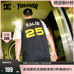 DCSHOES 春夏新款 后背KALIS25号印花篮球背心 XThrasher联名款