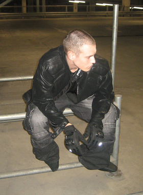 PRDX美式复古赛车立领机车黑色皮衣宽松夹克短款带扣上衣硬汉外套