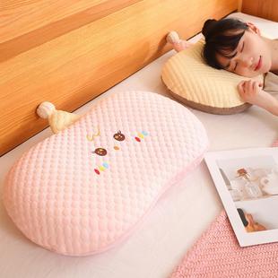 多巴胺冰豆豆记忆棉枕头护颈椎学生宿舍单人枕家用午睡枕儿童睡觉