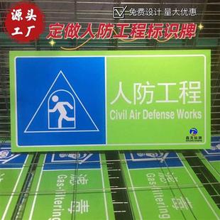 浙江新规民防工程指示牌铝塑板防空地下室车位牌 定做人防标识牌