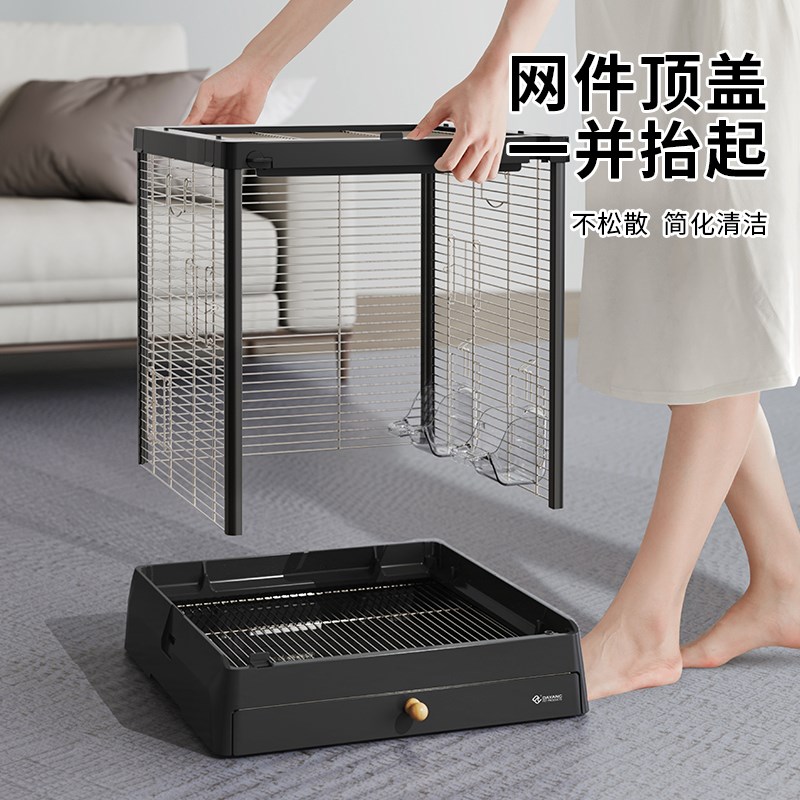 达洋直营全景玻璃观赏鹦鹉鸟笼子304不锈钢家用别墅虎皮玄凤B5001