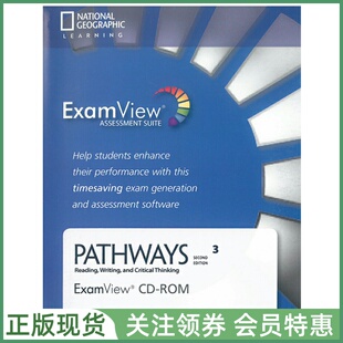 国家地理读写技能训练教材 Pathways Second Edition Reading Writing Level 3 ExamView CD-ROM 三级读写测试软件 NGL
