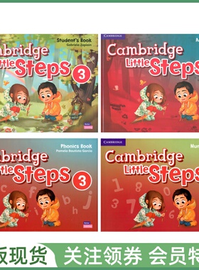 剑桥幼儿英语教材 Cambridge Little Steps 3 Student's Activity Phonics Numeracy Book Pack 三级学生用书练习册拼读数字书套装