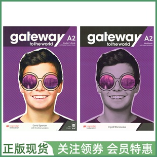 麦克米伦中学英语教材 Gateway to the World A2 Student's Book and Workbook with App Digital 二级学生用书练习册 带帐号