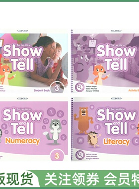 牛津幼儿英语教材 Show and Tell 2nd Edition 3 Student Activity Numeracy Literacy Book 三级学生用书练习册数字书读写书 二版