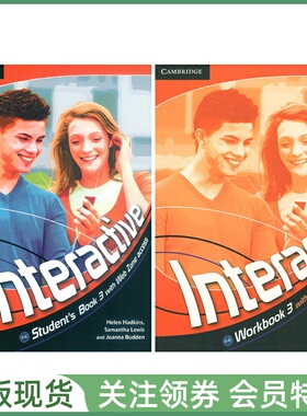 剑桥青少英语教材 Cambridge Interactive Student's Book and Workbook 3 with Web Zone Audio 三级学生用书练习册 中学互动交际