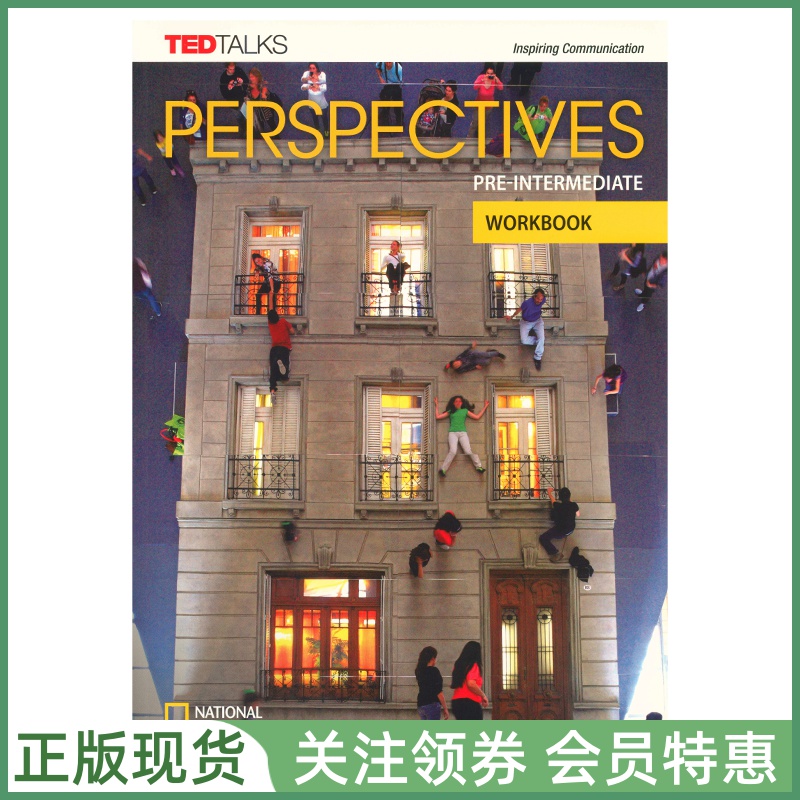 新版国家地理中学英语教材 Perspectives British Pre-Intermediate Workbook with Audio CD 一级练习册带光盘 英音版NGL
