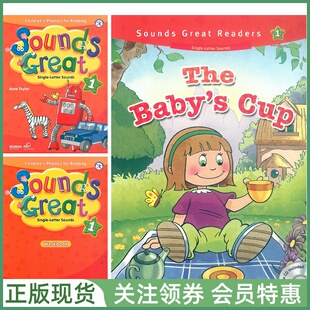 Compass出版 幼儿少儿英语拼读教材 Sounds Great 1 Single-Letter Sounds Student Book Workbook and Readers 一级学生3本套装