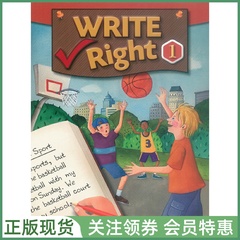 NE出版少儿英语写作教材 Write Right Level 1 Student Book and Workbook 中级一册学生用书练习册2本套装 带音频赠资源