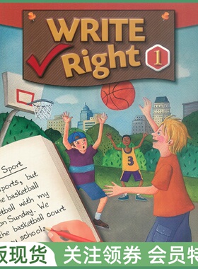 NE出版少儿英语写作教材 Write Right Level 1 Student Book and Workbook 中级一册学生用书练习册2本套装 带音频赠资源