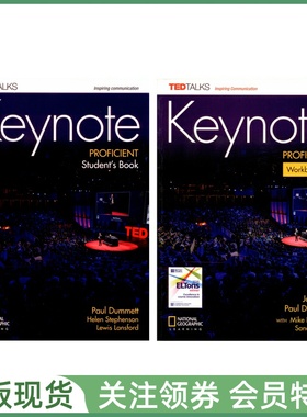 国家地理成人英语教材 Keynote C2 Proficient Student Book with DVD and Workbook with CD 六级学生用书练习册套装 带光盘 NGL