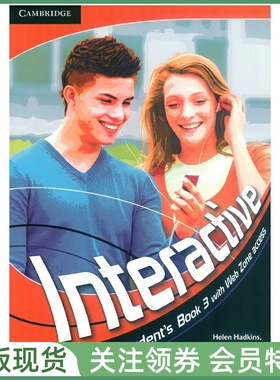 剑桥青少英语教材 Cambridge Interactive Student's Book 3 with Web Zone access 三级学生用书带在线 中学互动交际