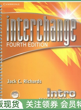 剑桥国际英语教程 Interchange Fourth edition Intro Teacher's Edition with Assessment CD-ROM 入门级教师用书带测试 四版 IC4