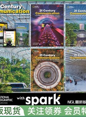国家地理听说技能训练教材 21st Century Communication with Spark platform Second Edition 新版学生教师用书 带电子书帐号 NGL