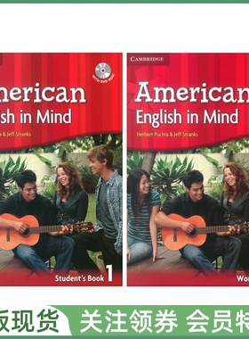 剑桥青少年中学英语教材 American English in Mind Level 1 Student's Book and Workbook 一级学生用书练习册 美音版EIM AEIM