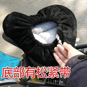 自行车座垫超软电动减震瓶加大毛绒屁垫小后坐垫套加厚凳舒适柔软