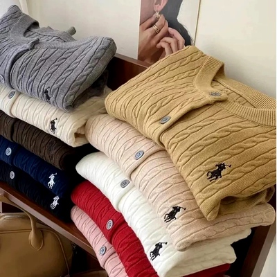 【现货小马刺绣显瘦百搭宽松长袖