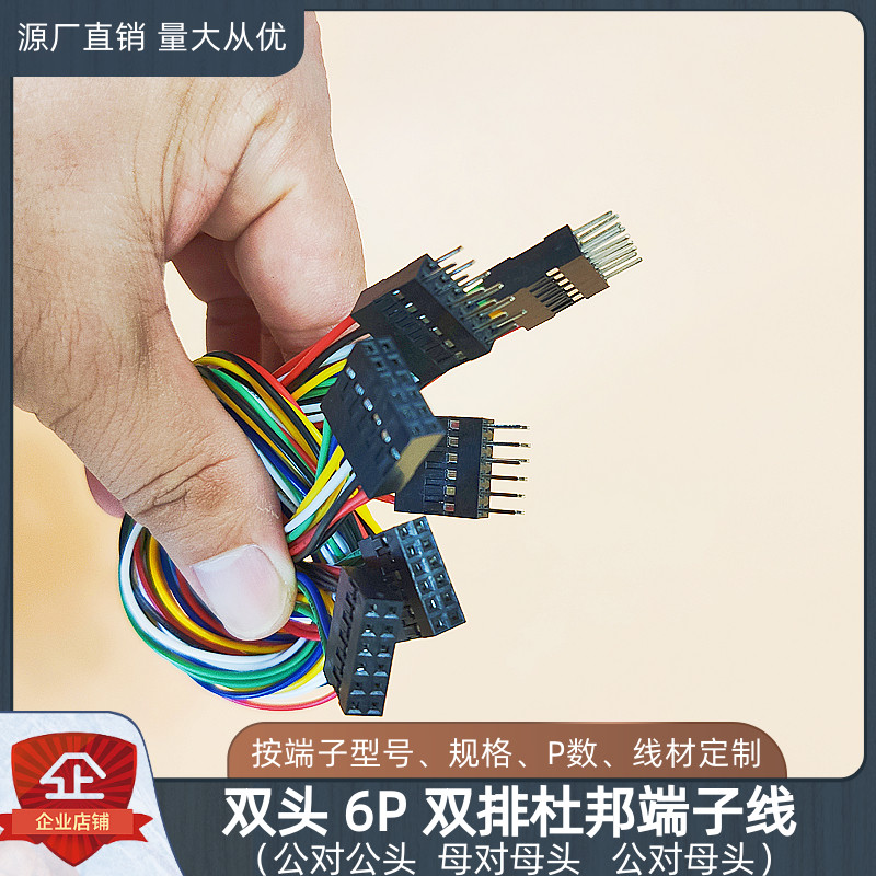 公对母头6P双排杜邦端子线UL1332
