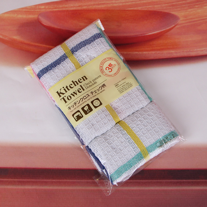 棉质粗纱加厚吸水清洁洗碗布抹布3枚入