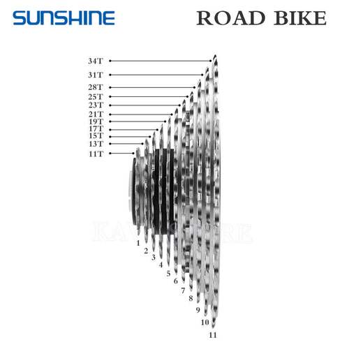日晖公路自行车飞轮超轻镂空11速12速105 R7000 HG公路车卡式飞轮