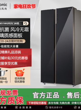 PANASONIC NR-B651WG-DG/XT冰箱无霜 电脑温控 变频 对开门冰箱
