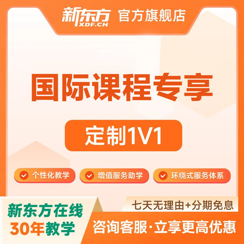 新东方国际课程1v1定制课  店内其他未找到链接的课程也可咨询