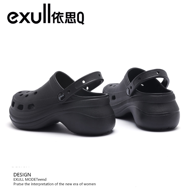 exull/依思Q厚底防滑沙滩凉拖鞋