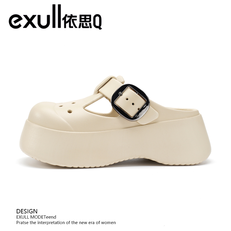 半拖鞋女2025新款夏外穿厚底凉鞋