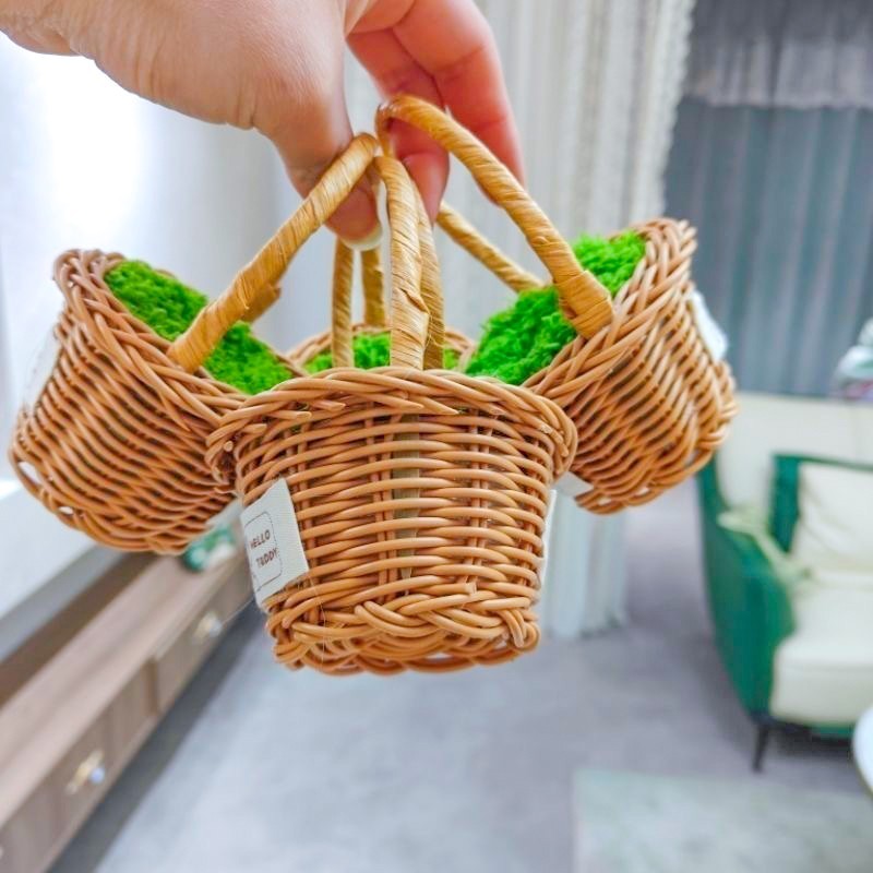 端午节永生花干花diy材料包手工迷你手提小花篮插花干花礼物制作图片
