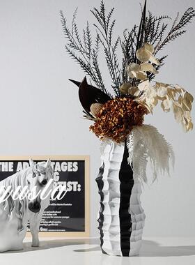 中古风简约客厅茶几餐厅样板间别墅插干花瓶花器家居软装饰品摆件