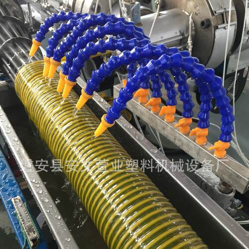 PVC钢丝管排风管机械 挤出机成型钢丝管设备 木工吸尘管机器设备