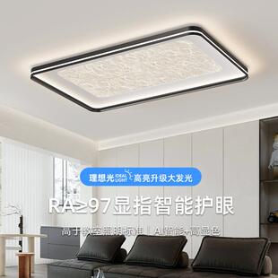 极简轻奢云雾高级感大厅客厅灯现代简约2024主灯长方形客厅吸顶灯