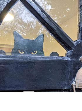 窥视猫装饰金属剪影花园农场跨境电商北美欧洲产品非质量不退换