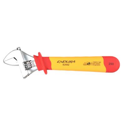 力易得[ENDURA]双色绝缘活扳手E2051 8寸 200mm 铬钒钢锻造