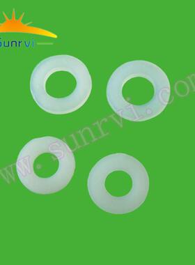 尼龙垫片M6螺丝垫片白色弹簧垫圈绝缘防腐蚀介子外径12MM平垫千个