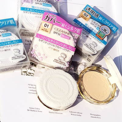 日本倩诗丽粉饼定妆干湿两用