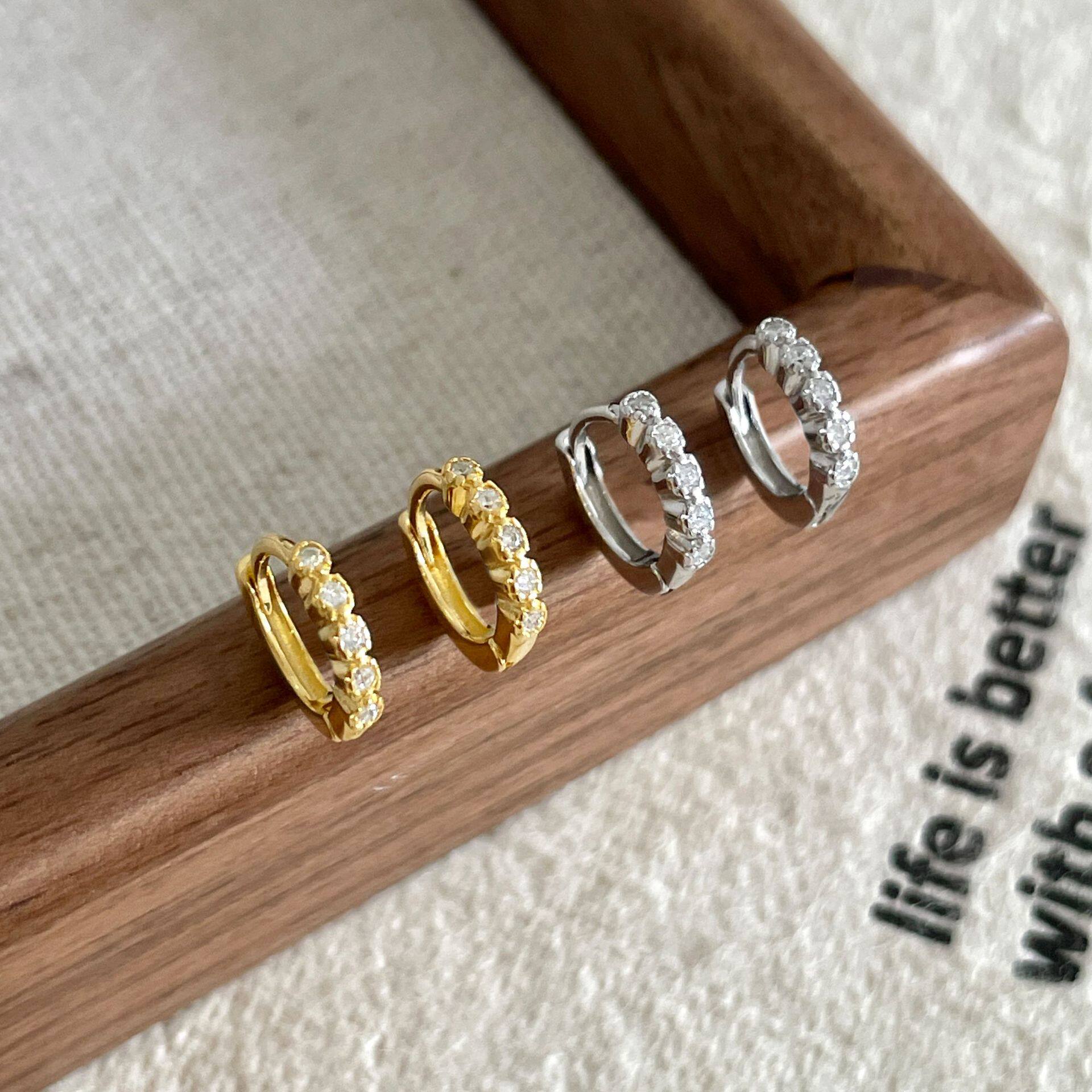 国风china chic s925银镀18k金小耳扣贴耳小耳环精致高级感通勤