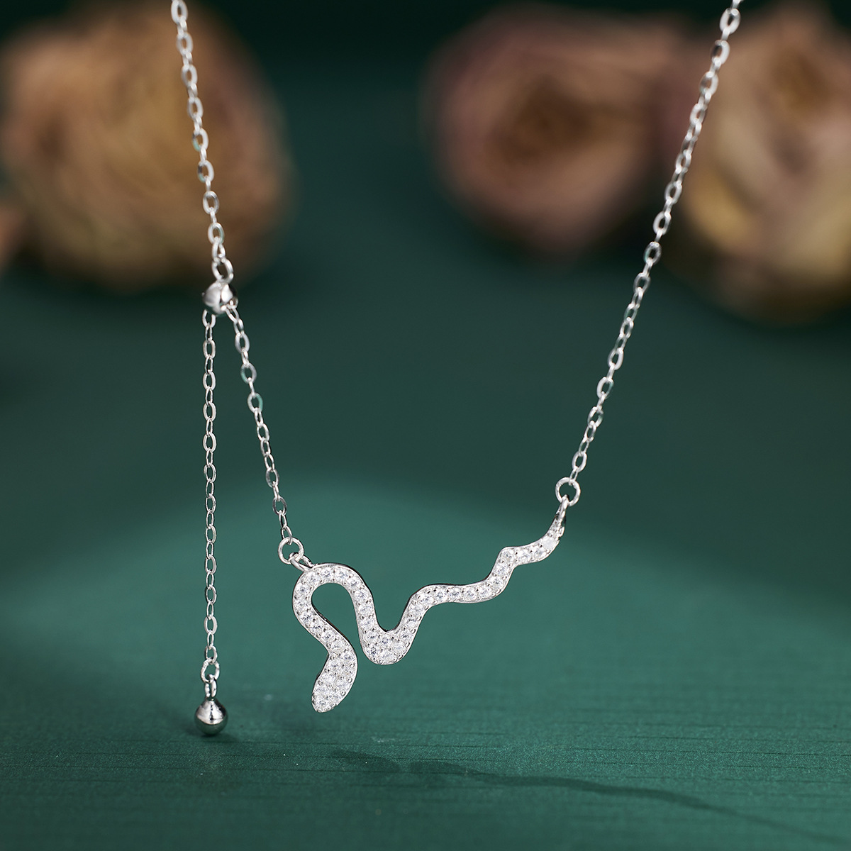 英国coopkoop闪耀流苏小灵蛇项链s925银年新款小灵蛇轻奢百搭